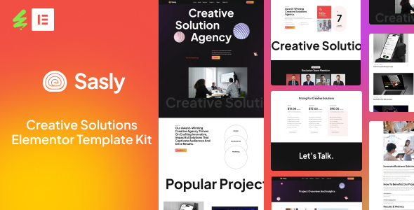 Sasly - Creative Solution Elementor Template Kit