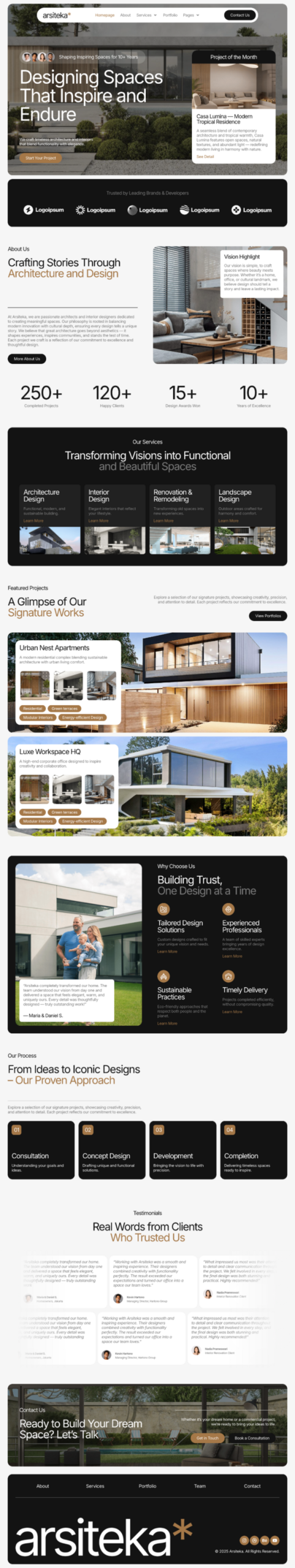 Arsiteka - Architecture & Interior Design Elementor Template Kit