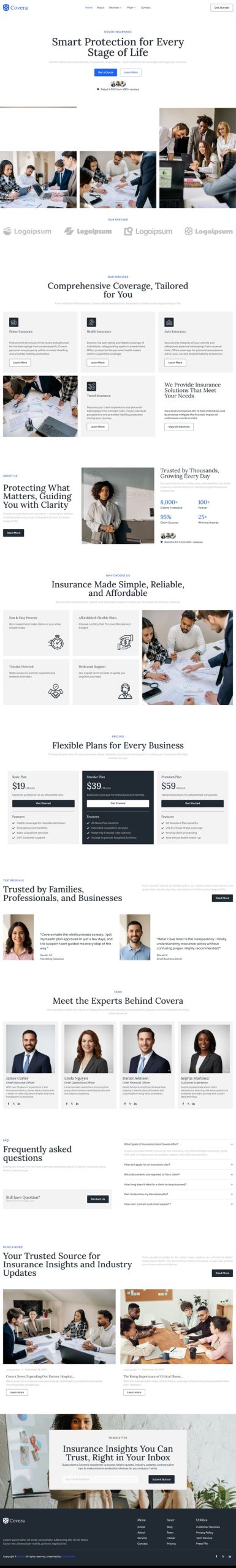 Covera – Insurance & Financial Services Elementor Template Kit