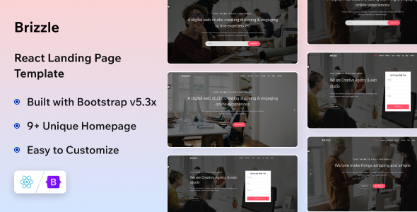 Brizzle - React Landing Page Template