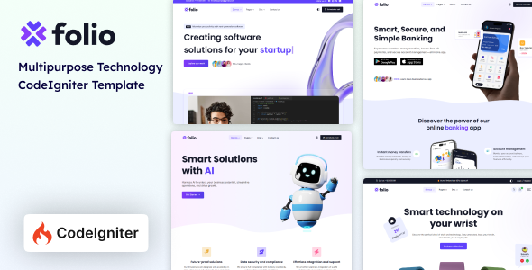 Preview image for Folio - CodeIgniter Multipurpose Technology Template