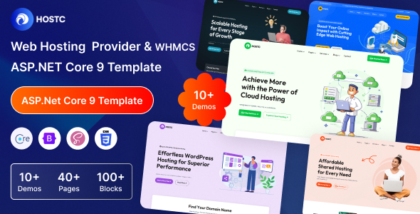 Hostc - ASP.NET Core 9 Web Hosting Provider & WHMCS Template