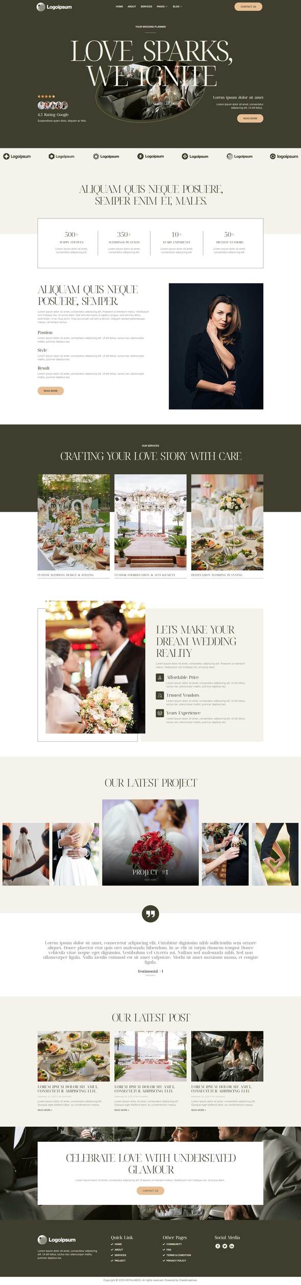 Royalweds - Wedding Planner Elementor Pro Template Kit