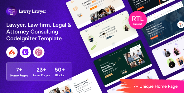 Lawsy - CodeIgniter Lawyer Consulting Template