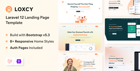 Loxcy - Laravel Landing Page Template
