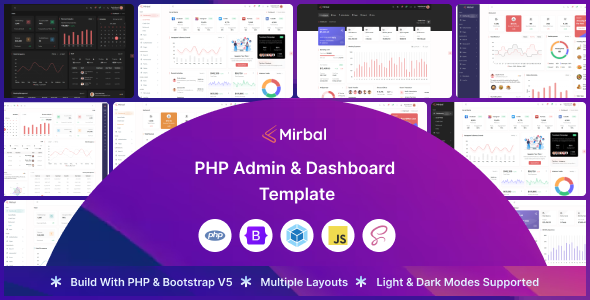 Mirbal - PHP Admin & Dashboard Template listing image