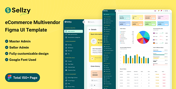 Preview image for Sellzy - Multivendor eCommerce Dashboard Figma UI Template