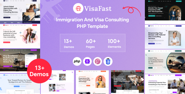 Visafast - Immigration and Visa Consulting PHP Template