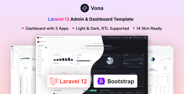 Vona - Laravel 12 Minimal Admin & Dashboard Template