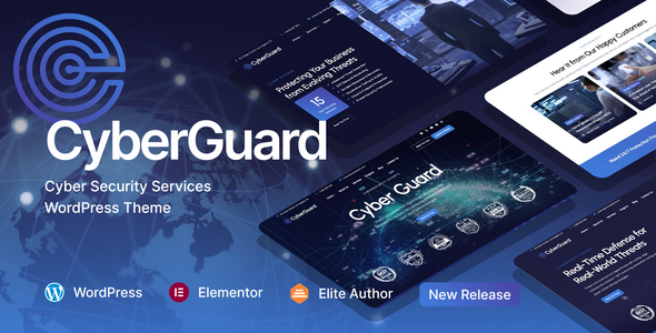 Product preview supplied for CyberGuard - Cyber Security Services WordPress Theme