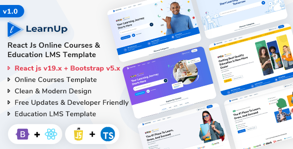 LearnUp - React Js Online Courses & Education LMS Template