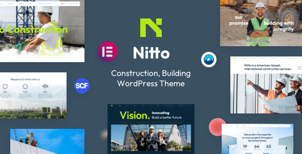 Preview image for Nitto – Building, Construction WordPress Theme