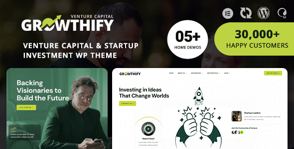 Growthify – Venture Capital & Startup Investment WordPress Theme