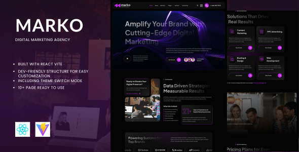 Marko - Digital Marketing Agency React Vite Template