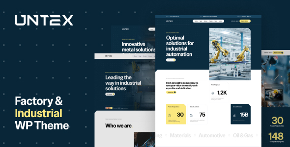 Untex - Factory & Industrial WordPress Theme