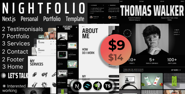 Nightfolio - Next.js Personal Portfolio Template