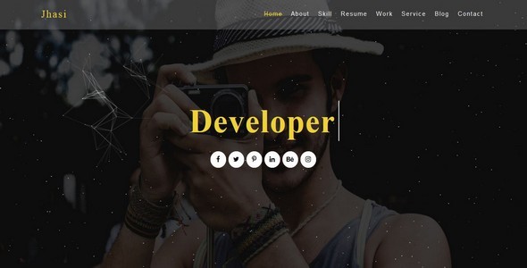 Jhasi-One Page Portfolio Template ( Single Blog Page Included )