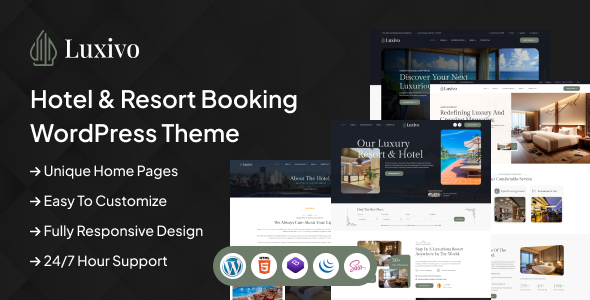Luxivo - Hotel & Resort Booking WordPress Theme