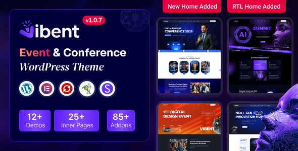 Vibent - Event & Conference WordPress Theme