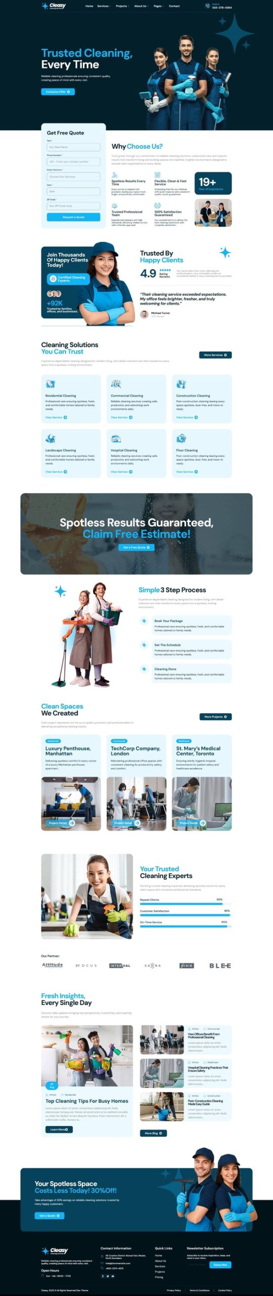 Cleasy - Cleaning Services Elementor Template Kit