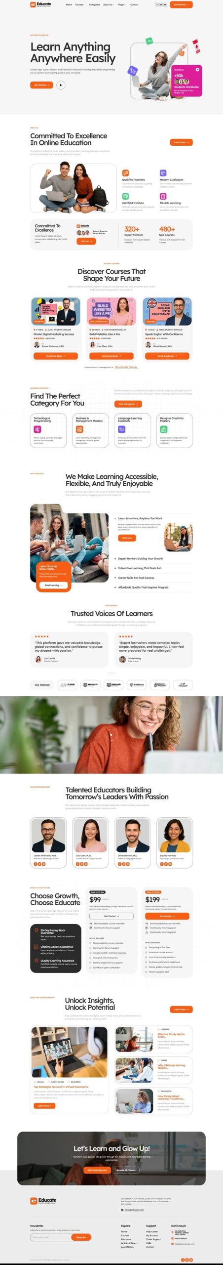 Educate – eLearning & Course Elementor Template Kit