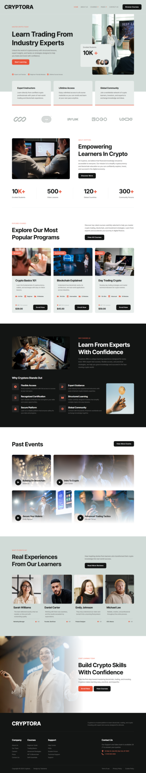 Cryptora - Crypto Online Course Website Elementor Template Kit