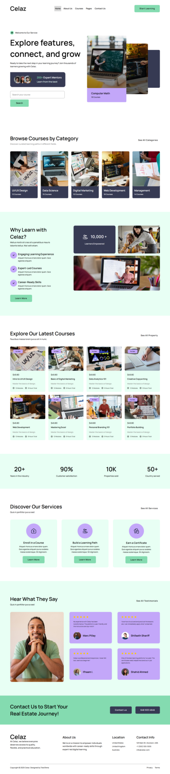 Celaz - Digital Learning Platform Website Elementor Kit