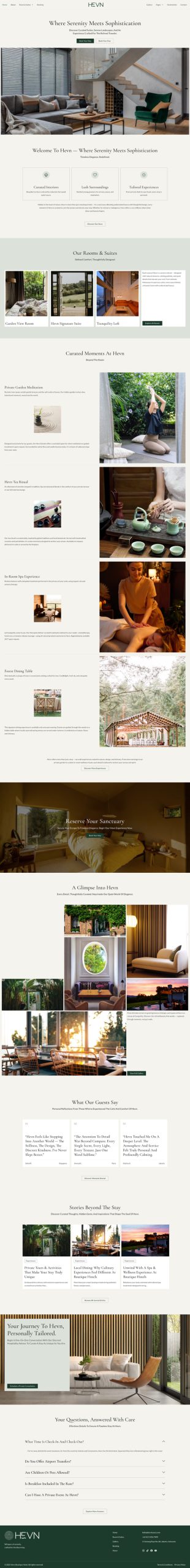 Hevn - Boutique Hotel Elementor Template Kit