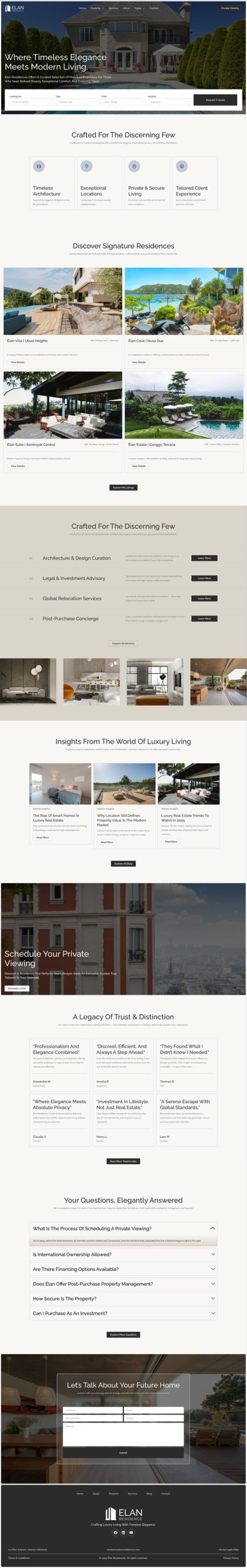 Elan - Luxury Real Estate Elementor Template Kit product preview