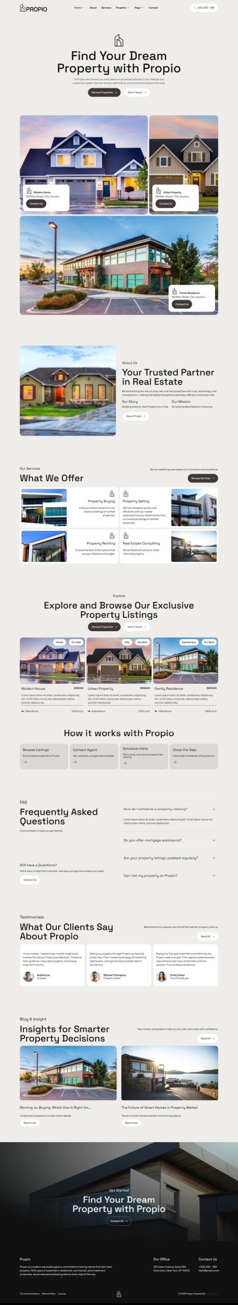 Propio – Real Estate & Property Elementor Template Kit