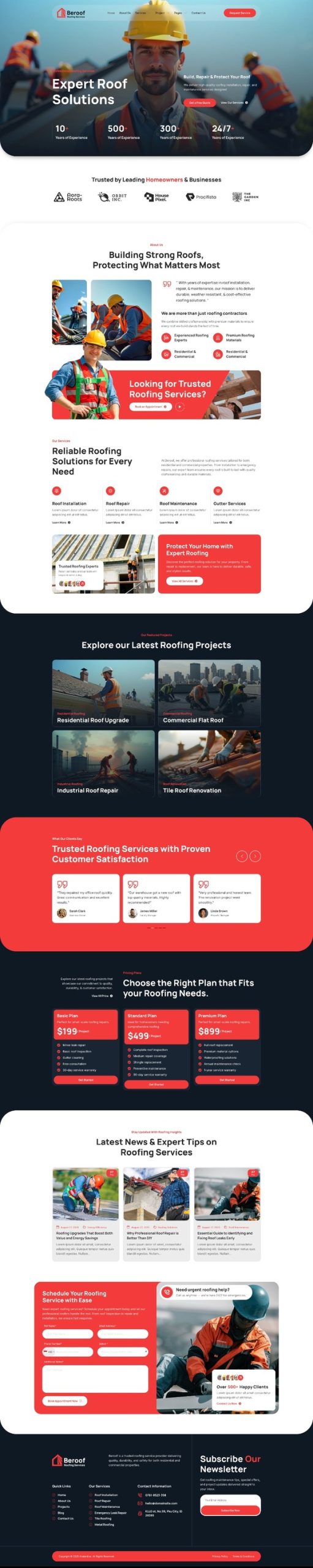 Beroof - Roofing Services Elementor Template Kit