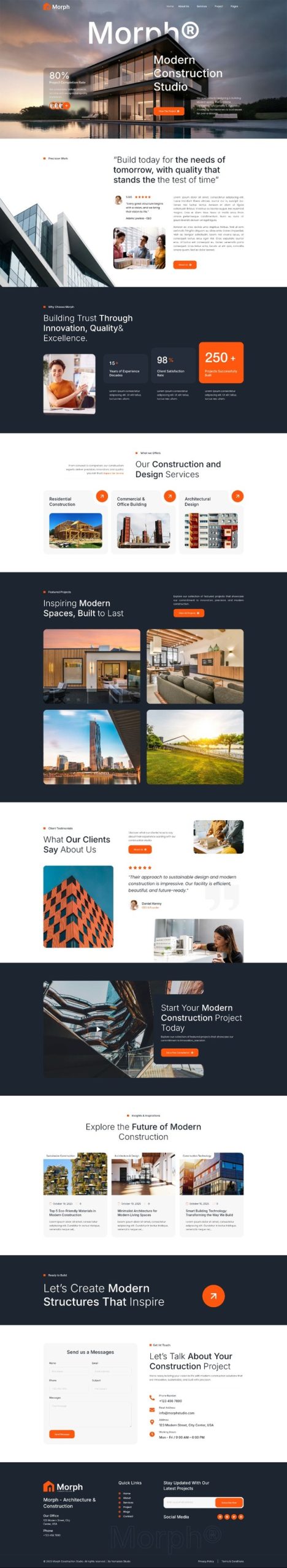 Morph - Construction & Architecture Elementor Template Kit