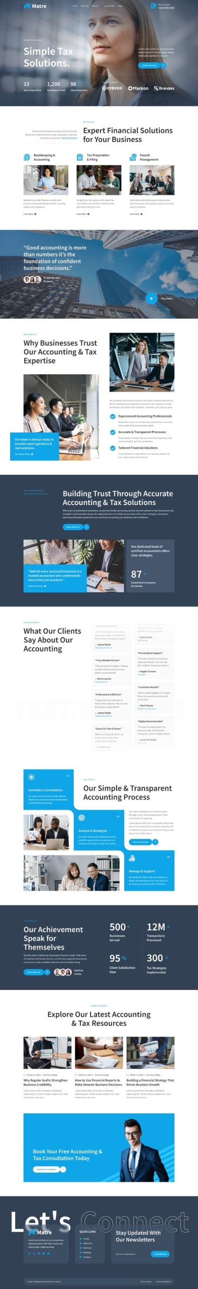 Matre - Accounting & Tax Services Elementor Template Kit
