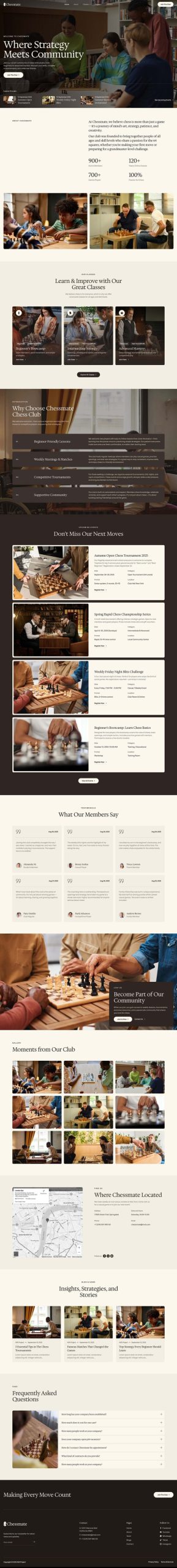 Chessmate - Chess Club Courses & Training Elementor Template Kit