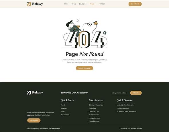 Relawy - Law Firm & Attorney Elementor Template Kit