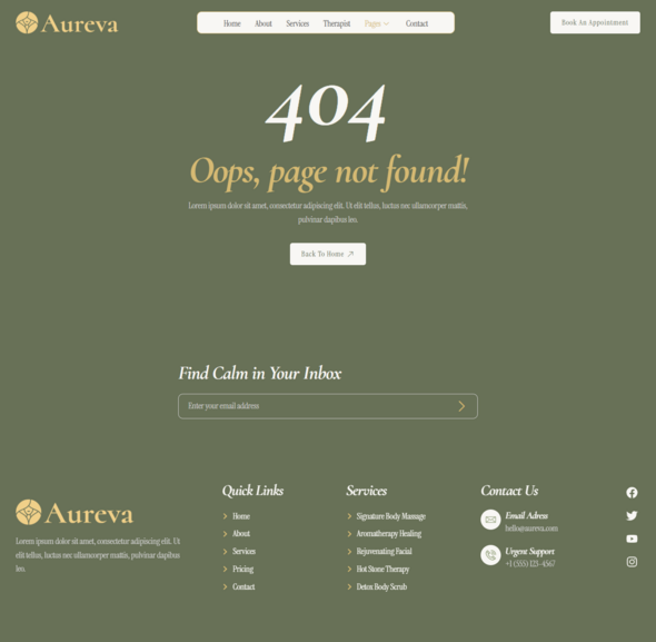Aureva - Beauty Spa & Wellness Elementor Template Kit