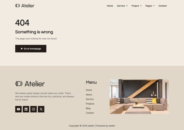 Atelier – Interior Design Elementor Template Kit