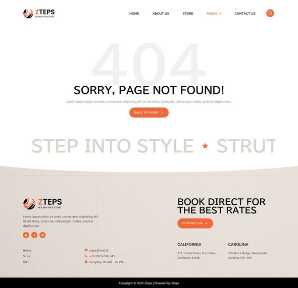 Zteps - Modern Shoes Store Elementor Template Kit listing image