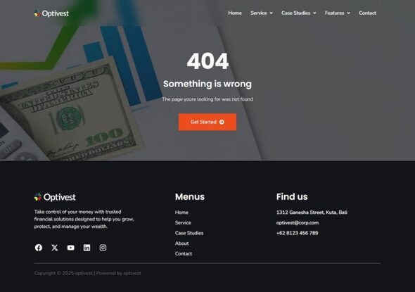Optivest – Financial & Investment Elementor Template Kit