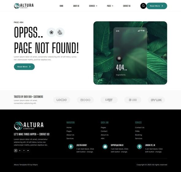 Altura - Alternative Health Elementor Template Kit