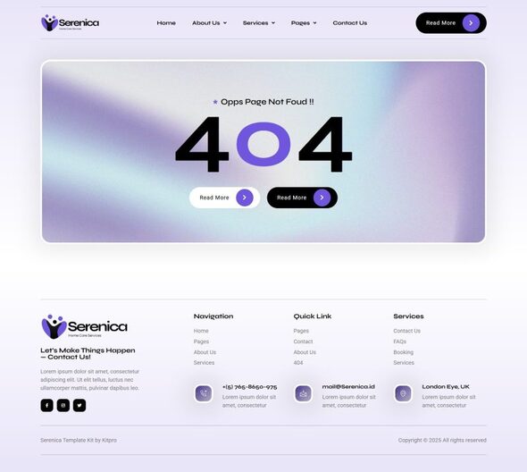 Serenica - Home Care Service Elementor Template Kit