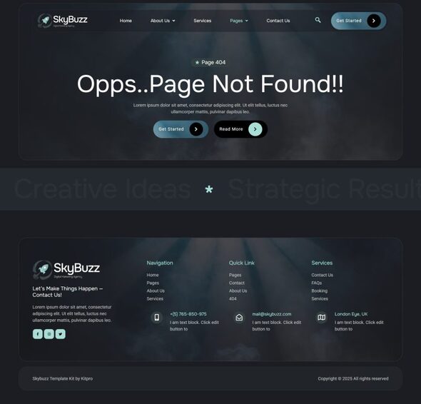 Skybuzz - Digital Marketing Agency Elementor Template Kit