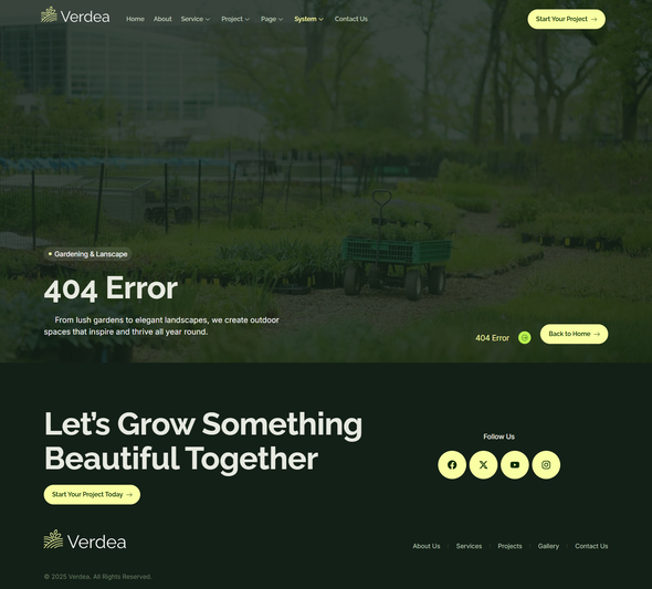 Verdea - Landscaping & Gardening Elementor Template Kit