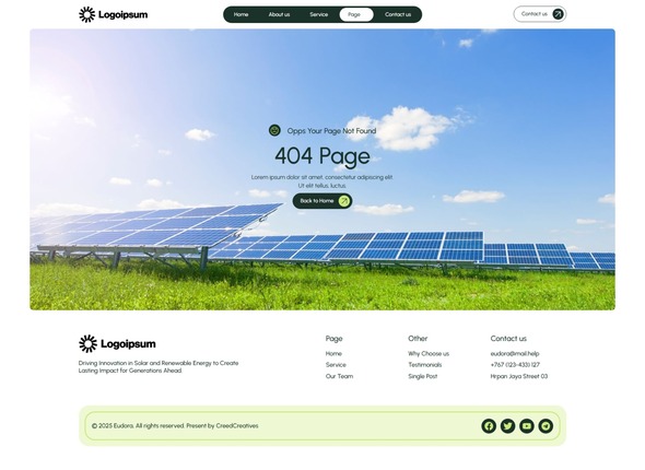 Eudora - Solar & Green Renewable Energy Solutions Elementor Template Kit