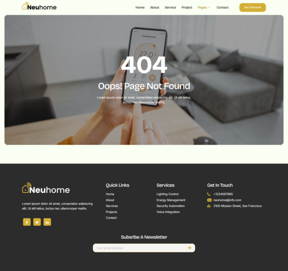 Neuhome - Smart Home Automation Elementor Template Kit