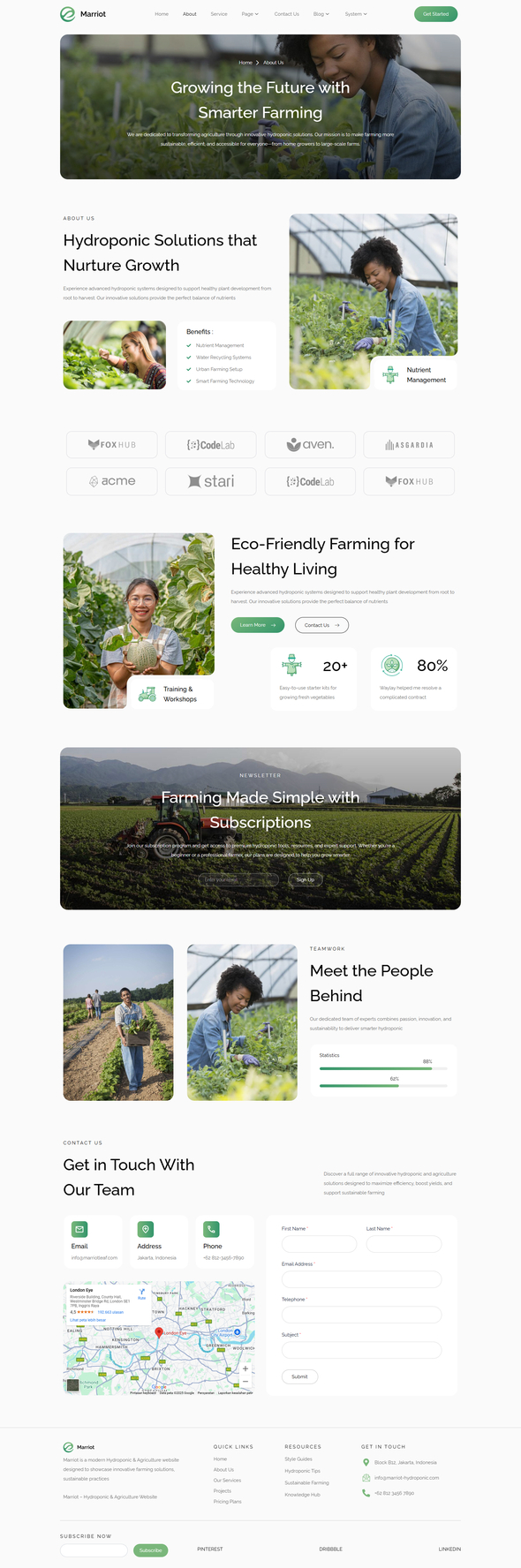 Marriot - Hydroponic & Agriculture Elementor Template Kit