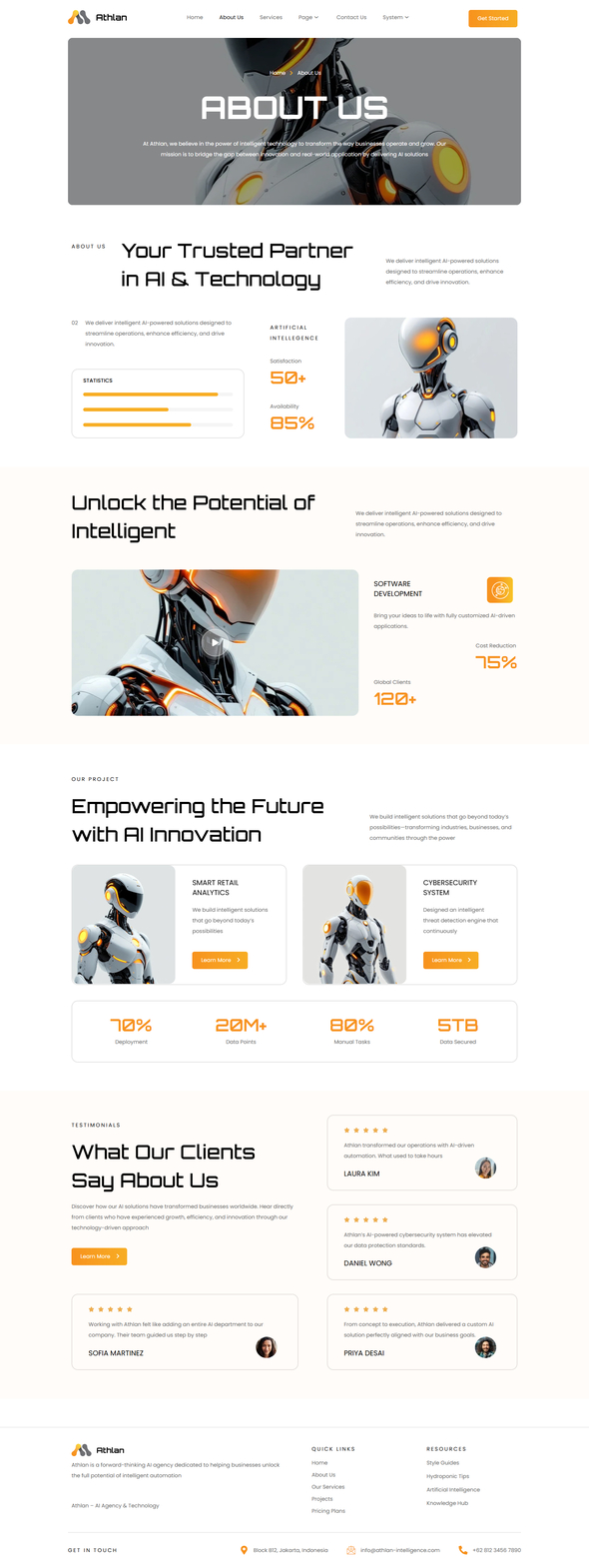 Athlan - AI Agency & Technology Elementor Template Kit