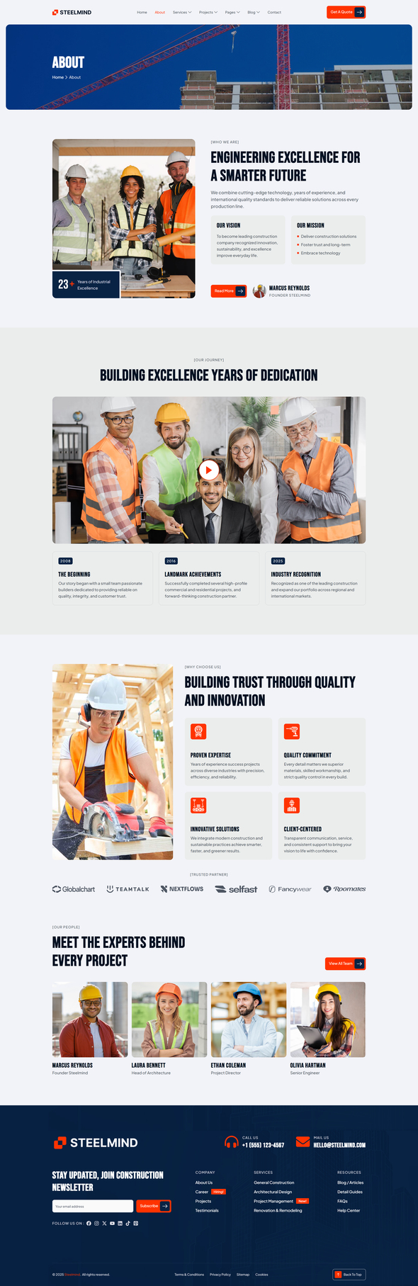 Steelmind - Construction Agency Elementor Template Kit