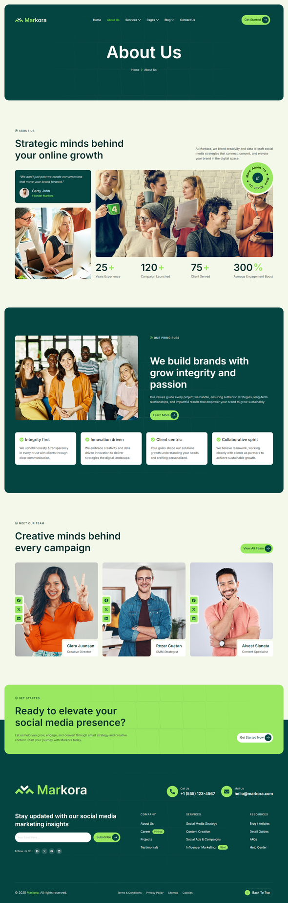 Markora - Social Media Marketing Agency Elementor Template Kit