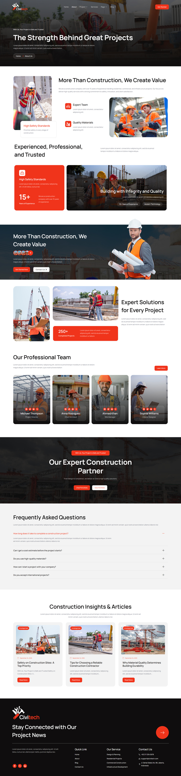 Civitech - Construction Elementor Template Kit